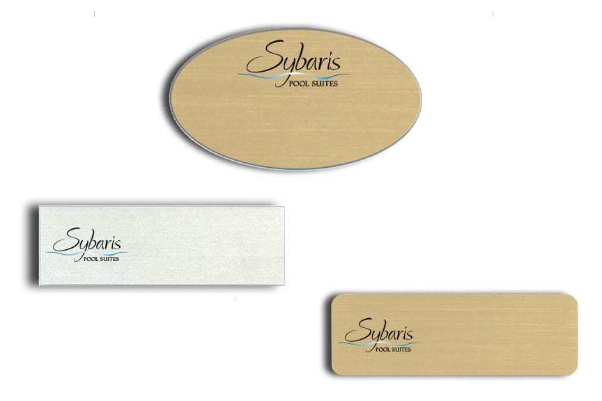 Sybaris Pool Suites name badges