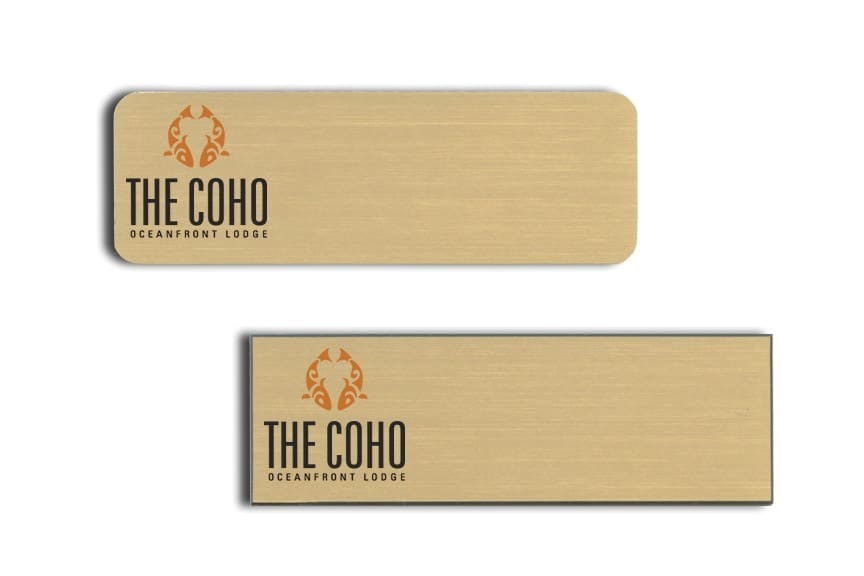 The Coho Oceanfront Lodge Name Tags Badges