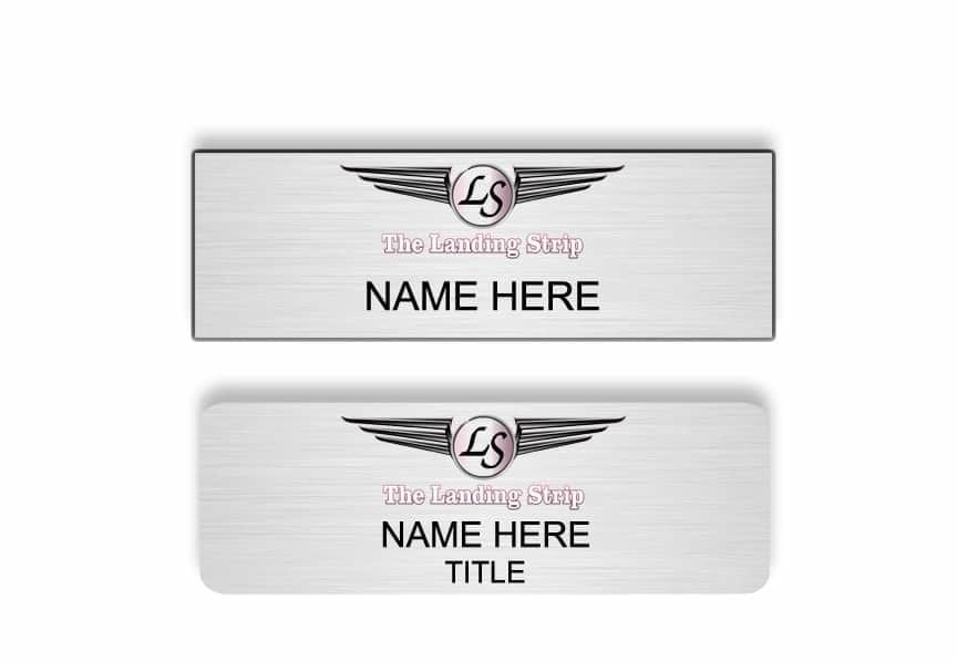 The Landing Stri name badges tags