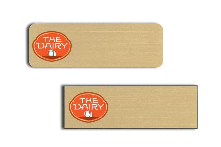 The Dairy Cafe name badges