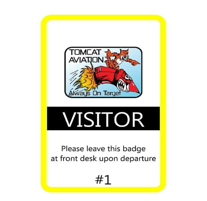 Tomcat Aviation name badges