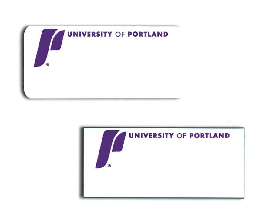 University of Portland name badges