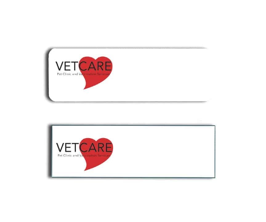 Vet Care Pet Clinic Name Tags and Name Badges