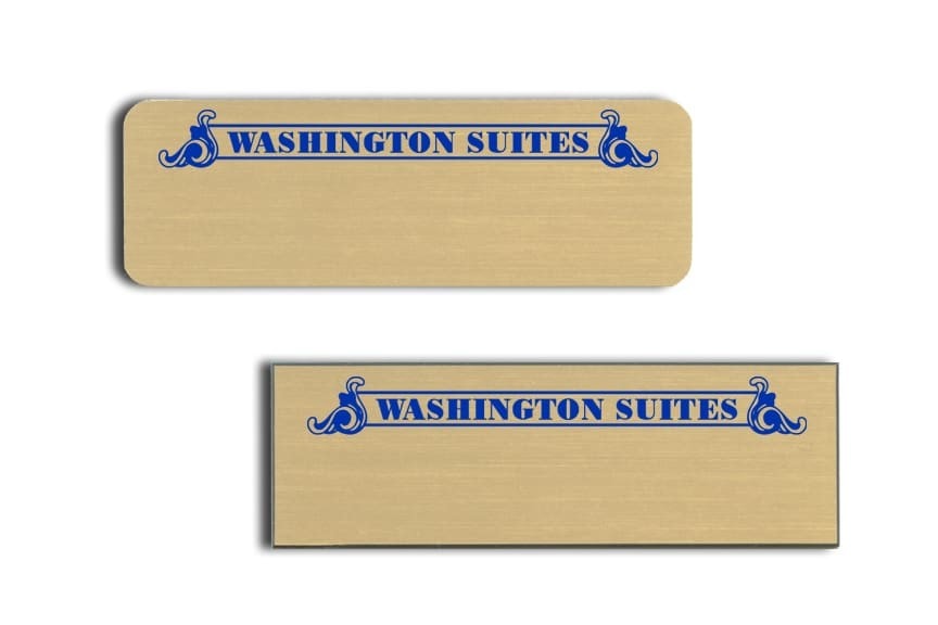 Washington Suites name badges