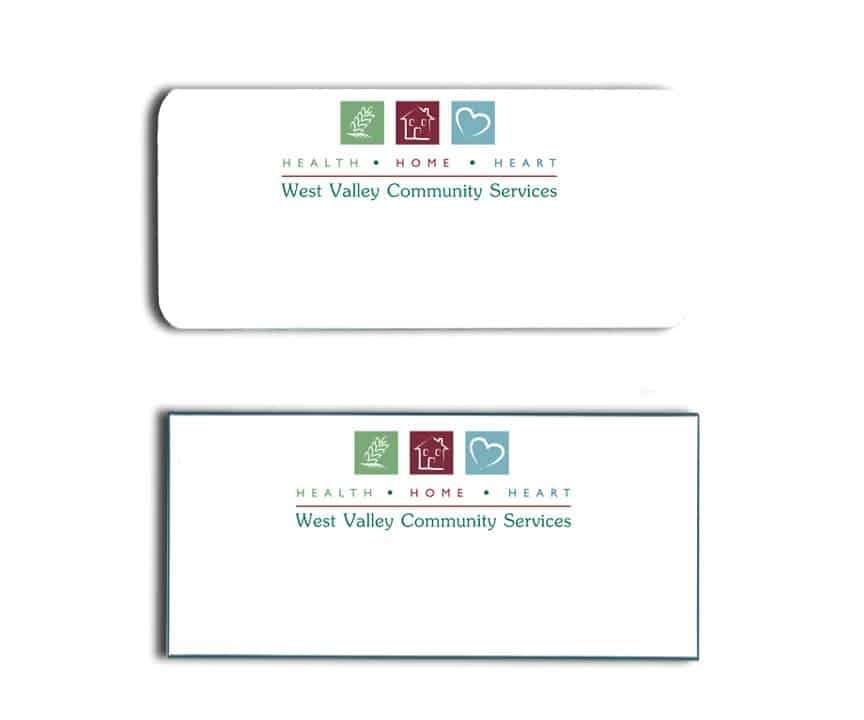 West Valley Community Services Name Tags Badges