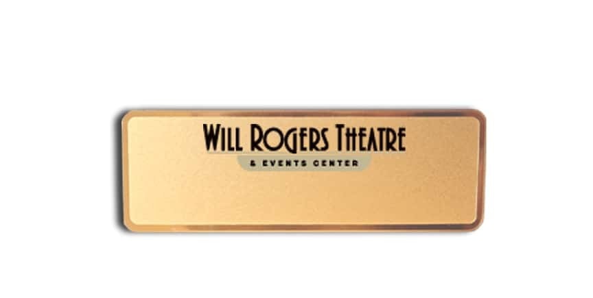 Will Rogers Theatre name badges tags