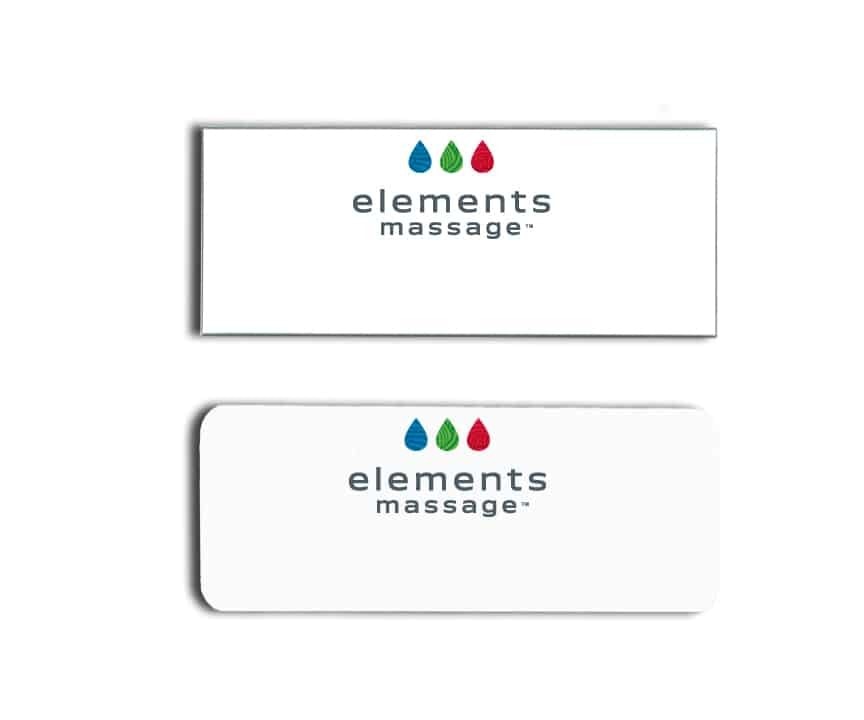 elements massage name badges