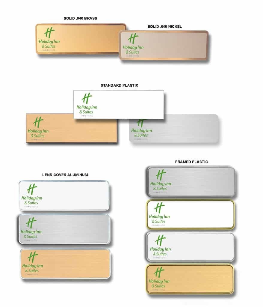 holiday inn and suites name badges tags