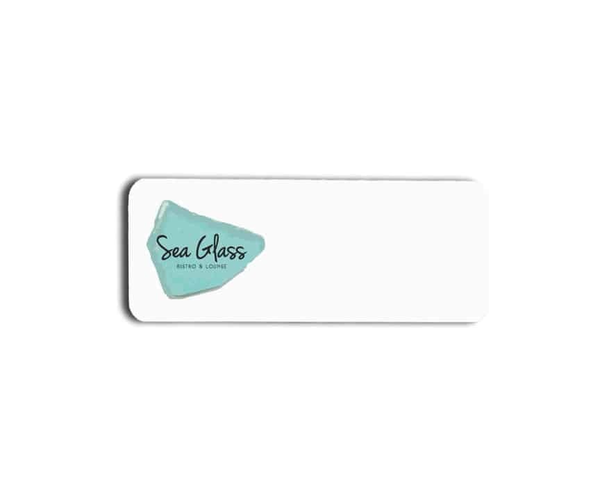 sea glass bistro name badges tags