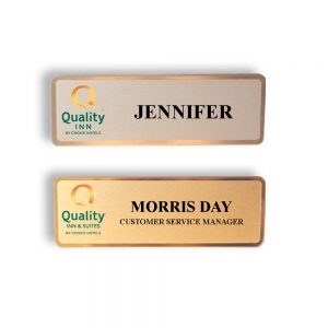 Quality Inn Name Badges Metal